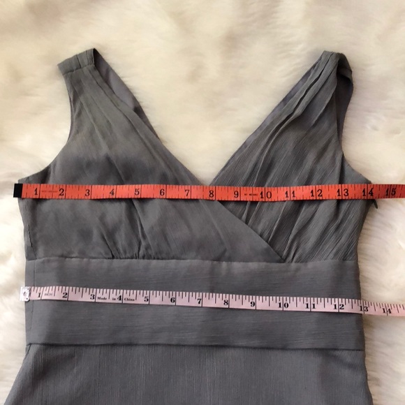 J.Crew silk cocktail party dress gray fully lined - Picture 7 of 8